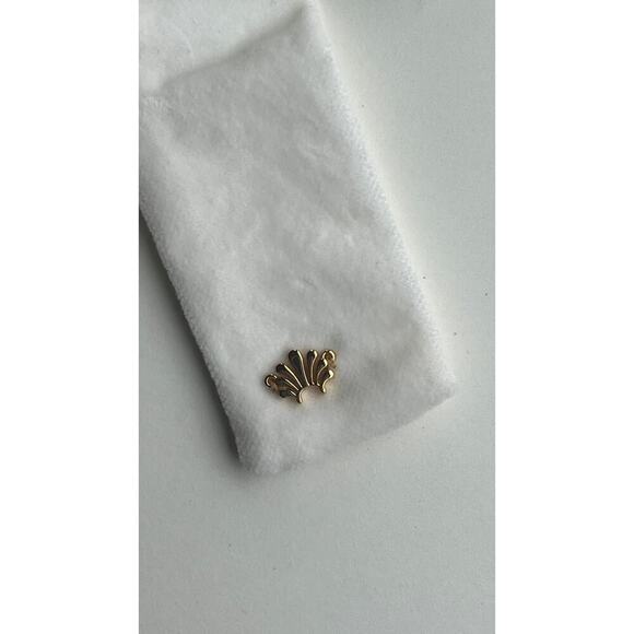 Lele Sadoughi Velvet Bow Barrette White Gold Logo NWT main image 9